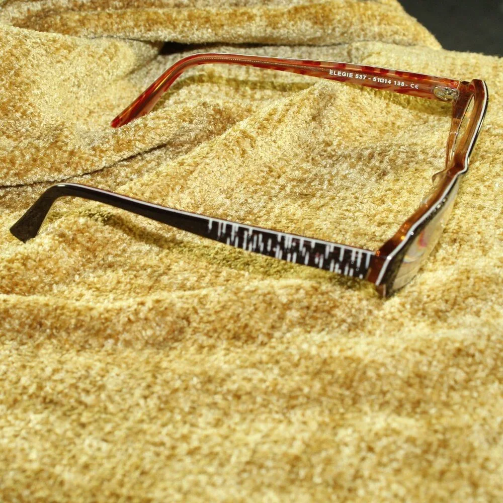 Jean Lafont Paris Elegie 537 51-14 138 Brown Frame Eyeglasses - FRAMES ONLY